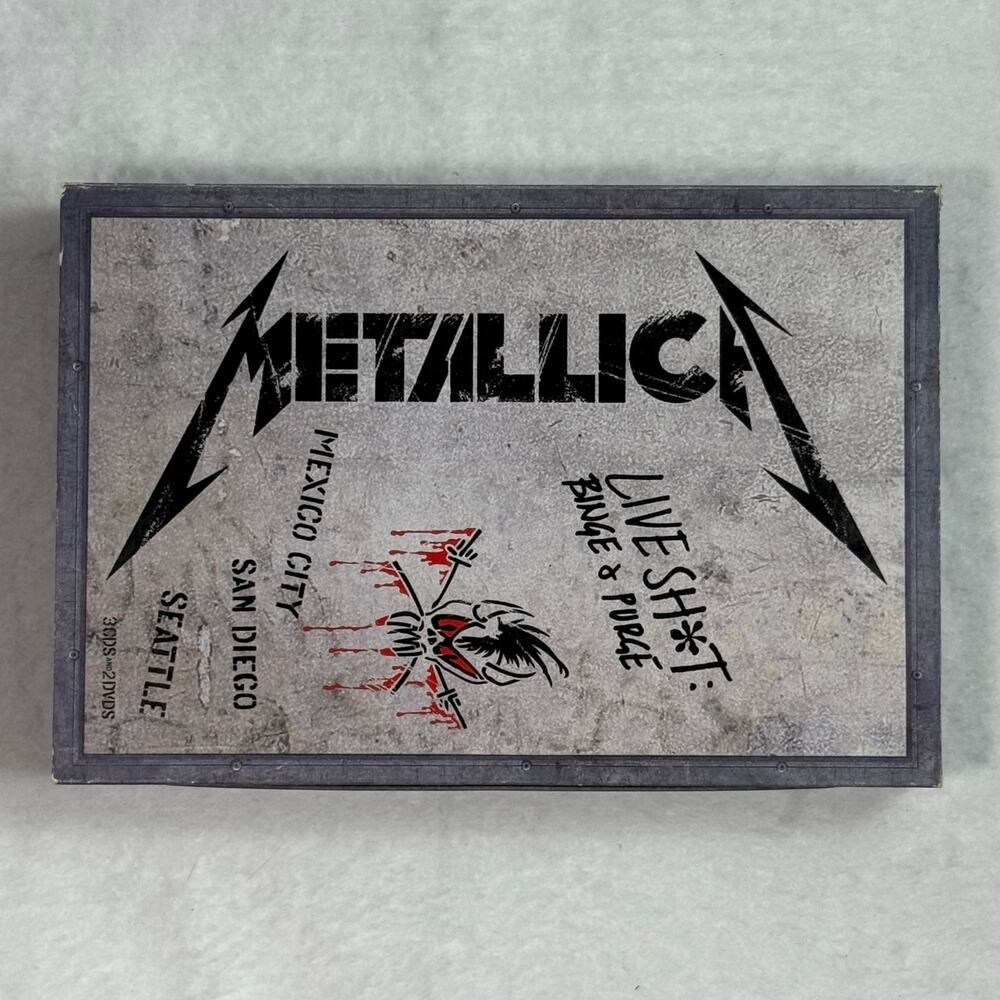 Metallica Live Sh*t Binge & Purge 3 CD Set‎ Only 2002 Elektra Box Missing DVDs